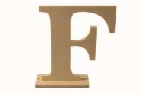 Деревянная буква "F", 14,5x4x15 см