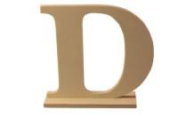 Деревянная буква "D", 15x4x15 см