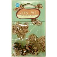Декоративные бусины Jolly Art, 4 штуки (арт. JA29)