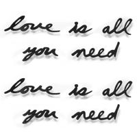 Надпись декоративная "Love is all you need", настенная (черная)