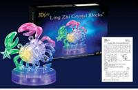 Конструктор пластиковый 3D пазл "Рак", 41 деталь (свет)