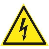 Набор предупреждающих знаков "Опасность поражения электрическим током", наклейка (5 штук в наборе) (количество товаров в комплекте: 5)