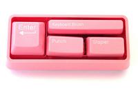 Канцелярский набор "Клавиатура", розовый