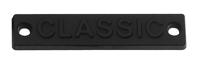 Лэйбл металлический "Classic", цвет: черная резина, 28х6 мм, 50 штук, арт. TBY.8868 (количество товаров в комплекте: 50)
