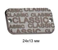 Лэйбл металлический "Classic", цвет: тертый никель, 24х13 мм, 50 штук, арт. TBY.8875 (количество товаров в комплекте: 50)