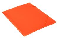 Папка на резинке "Бюрократ. Double Neon", цвет: оранжевый, A4, арт. DNE510OR