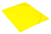 Папка на резинке "Бюрократ. Double Neon", цвет: желтый, A4, арт. DNE510YEL