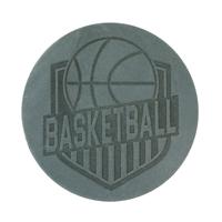 Термоаппликация "Баскетбол", 5,5 см, дизайн №8 (цвет: серый), арт. 552166
