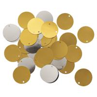 Пайетки двусторонние "Астра", 20 мм, 2414-2214 золото-серебро, 10 упаковок по 10 грамм (количество товаров в комплекте: 10)