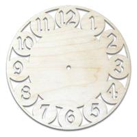 Деревянная заготовка "Циферблат для часов, арабский №6", 23x23 см, 4 мм (арт. L-20)