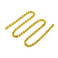 Стразовая цепочка "Астра", золото, цвет: желтый, 3 мм, 30 см (арт. ЦС008ЗЦ3)
