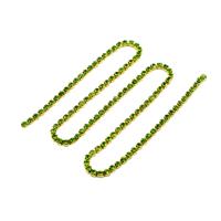 Стразовая цепочка "Астра", золото, цвет: зеленый, 2 мм, 30 см (арт. ЦС009ЗЦ2)