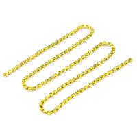 Стразовая цепочка "Астра", золото, цвет: желтый, 2 мм, 30 см (арт. ЦС008ЗЦ2)