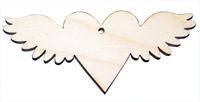 Деревянная заготовка. Бирочка "Сердечко с крыльями", арт. L-146 (количество товаров в комплекте: 5)