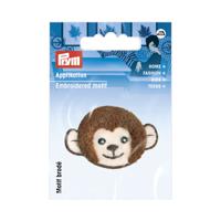 Термоаппликация "Голова обезьяны", цвет бежевый, коричневый, 5x3,3 см (арт. 924317)