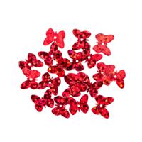 Пайетки "Бабочки №281", 10 мм, цвет: 50103 красный голографик, 10 упаковок по 10 грамм (количество товаров в комплекте: 10)
