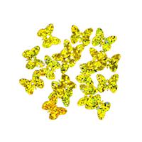 Пайетки "Бабочки №281", 10 мм, цвет: 50114 золото голографик, 10 упаковок по 10 грамм (количество товаров в комплекте: 10)