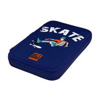 Пенал на молнии "Skateboard", цвет синий