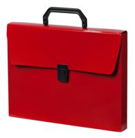 Портфель "Бюрократ. DeLuxe", цвет: красный, A4, 1 отдел, арт. DLPP01RED