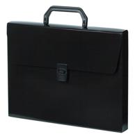 Портфель "Бюрократ. DeLuxe", цвет: черный, A4, 1 отдел, арт. DLPP01BLCK