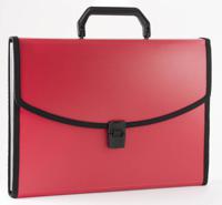 Портфель с окантовкой "Бюрократ", цвет: красный, A4, 6 отделений, арт. -BPP6LRED
