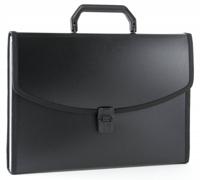Портфель с окантовкой "Бюрократ", цвет: черный, A4, 6 отделений, арт. -BPP6LBLCK
