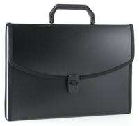 Портфель с окантовкой "Бюрократ", цвет: черный, A4, 13 отделений, арт. -BPP13LBLCK