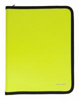 Папка для тетрадей на молнии "Silwerhof. Neon", цвет: желтый, A5, 210х260х25 мм, арт. 671954