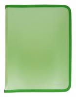 Папка для тетрадей на молнии "Silwerhof. Neon", цвет: зеленый, A5, 210х260х25 мм, арт. 671957