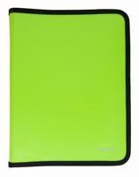 Папка для тетрадей на молнии "Silwerhof. Neon", цвет: салатовый, A4, 250х320х25 мм, арт. 671959