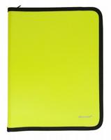 Папка для тетрадей на молнии "Silwerhof. Neon", цвет: желтый, A4, 250х320х25 мм, арт. 671962