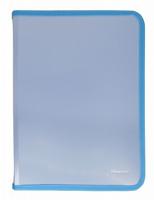 Папка для тетрадей на молнии "Silwerhof. Gems", цвет: голубой, A4, 250х320х25 мм, арт. 671963