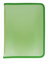 Папка для тетрадей на молнии "Silwerhof. Gems", цвет: зеленый, A4, 250х320х25 мм, арт. 671965