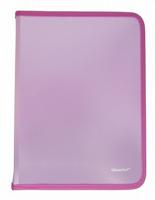 Папка для тетрадей на молнии "Silwerhof. Gems", цвет: розовый, A4, 250х320х25 мм, арт. 671966