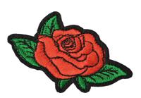 Термоаппликации вышитые "Красная роза", 7,5х5,3 см, 10 штук, арт. TBY.2197 (количество товаров в комплекте: 10)