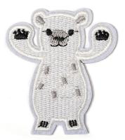 Термоаппликации вышитые "Белый медведь", 5,7х6,5 см, 10 штук, арт. TBY.2209 (количество товаров в комплекте: 10)