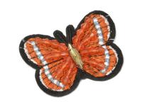 Термоаппликации с бусинами "Бабочка", цвет: оранжевый, 4,5х3 см, 10 штук, арт. TBT.ТЕР.4.5 (количество товаров в комплекте: 10)