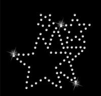 Термоаппликации из страз "Звезды", цвет: кристалл, 7х7 см, 5 штук, арт. ТЕР.205 (количество товаров в комплекте: 5)
