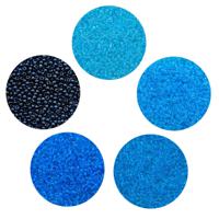 Набор бисера "Preciosa", 5 цветов по 20 грамм, цвет оттенки синего и голубого (арт. 027)
