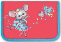 Пенал школьный "Милая мышка", с откидной планкой, без наполнения, 20x13.3x3.5 см