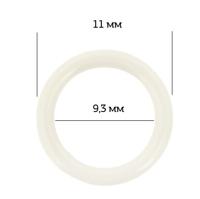 Кольца для бюстгальтера, 9,3 мм, цвет: 004 сумрачно-белый, 50 штук (количество товаров в комплекте: 50)