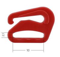 Крючок для бюстгальтера, 10 мм, цвет: 101 темно-красный, 50 штук (количество товаров в комплекте: 50)
