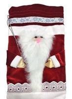 Рюкзак для подарков "Дед Мороз", 22х39 см (красный)