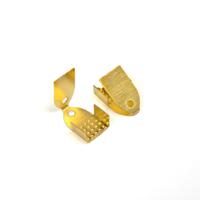Наконечники для шнура "Magic 4 Hobby", цвет: золото, 6 мм, 200 штук