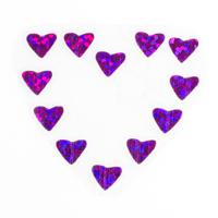 Термоаппликации голограмма "Сердце", 5,5x5 см, цвет фиолетовый, 5 штук (арт. ТВД-1623620)