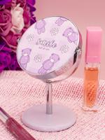 Зеркало косметическое "Мишка Smile", на подставке, цвет фиолетовый
