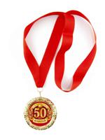 Медаль металлическая "Юбилей 50 лет", 70 мм