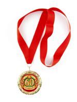 Медаль металлическая "Юбилей 60 лет", 70 мм