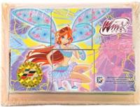 Деревянные кубики "Winx", 6 кубиков