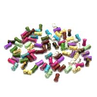 Набор пластиковых бусин "Цветные камешки", 12x4 мм, 412 штук + силиконовая нить